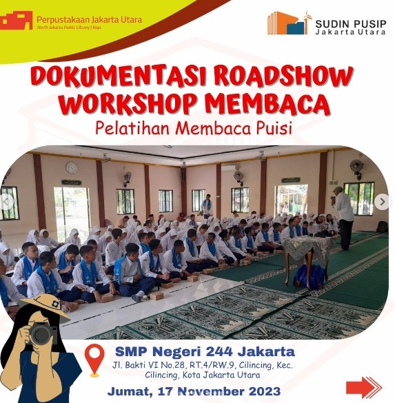 Roadshow Workshop Membaca Bersama Suku Dinas Perpustakaan Dan Kearsipan Kota Administrasi Jakarta Utara